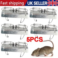 UK Flat Tunnel Mole Trap, Quick Kill Mole Traps, Rust-Free, Large Pack of 5