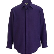 Edwards Style 1291CN Purple Batiste LS Cafe Shirt UNISEX Size 4XL T