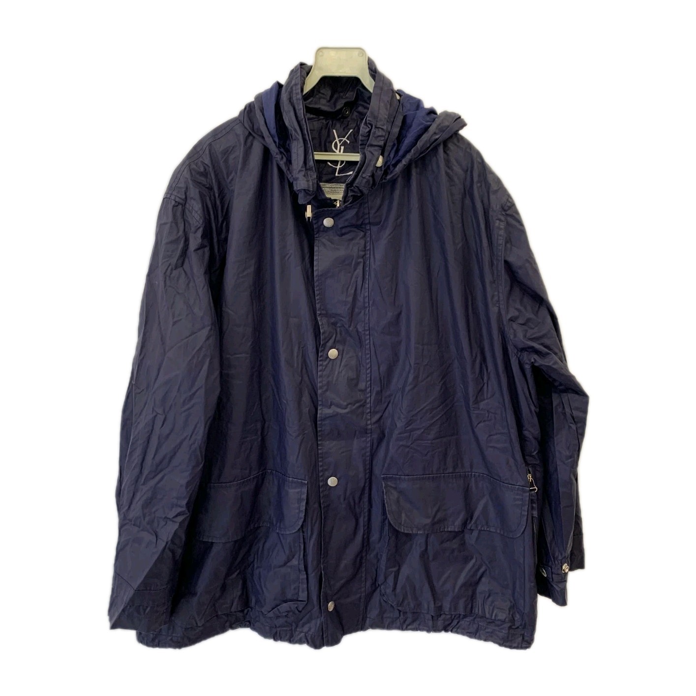 Yves Saint Laurent Pour Homme Vintage Navy Hooded… - image 1