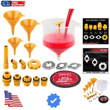 Ultimate No Spill Coolant Funnel Kit - 19-Piece Spill-Free Radiator Funnel Se...
