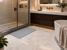 STONE MAT - Pack of 2-Luxury Absorbent  Fast Drying Stone Bath Mat Light Gray 