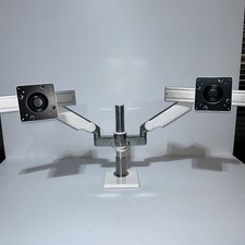 Humanscale M2 Dual Monitor Arm, Clamp Mount, White Trim used