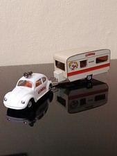 VW Beetle z przyczepą kempingową; Cyrk; Blacha; Kovap; CkoReplica z lat 90.; Kolekcja