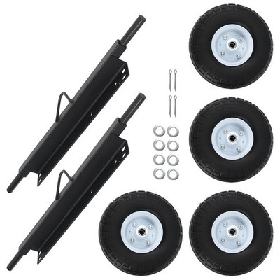 4x Wheel Kit 2*Steel Axles Hardware for Honda Generator EU3000is 06423-ZS9-020AH