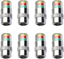 8Pcs Car Tire Pressure Monitor Valve Stem Caps Sensor Indicator 3 Color Eye