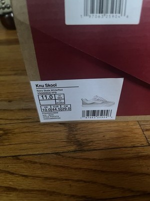 VANS Knu-Skool Retro Skate White/Red Gray Sneaker