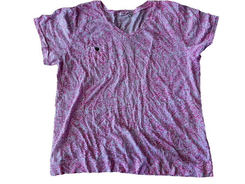 Fresh Produce Leon Pink Floral  Print   T shirt  ( XXL )
