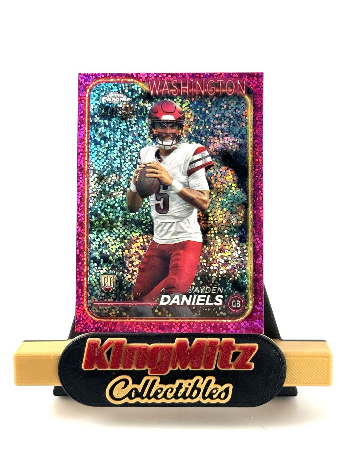 2024 Topps Chrome JAYDEN DANIELS #201 Magenta Speckle Refractor /399 Rookie