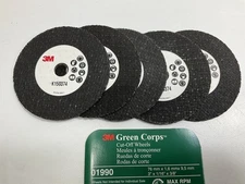 3M 01990 Green Corps 3" X 1/16" X 3/8" Cut-Off Wheel, (5 Wheel Pack)