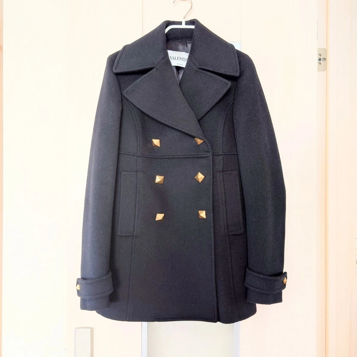 Cappotto Valentino P usatoie borc lanaca giaccao ester donnaa ta 40lore colo