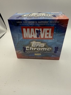 2025 Topps Marvel Comics Chrome Sapphire Hobby Box New Sealed