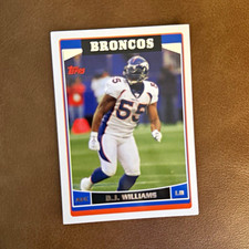 Topps D.J. Williams #DEN6 Denver Broncos Football NFL Rookie Trading Card. rookie card picture