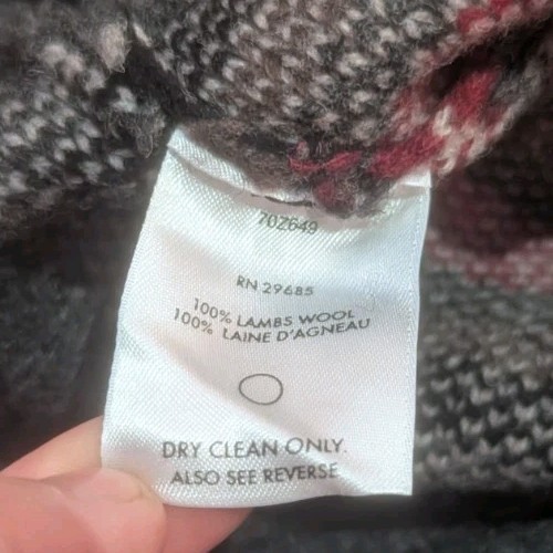 Pendleton Crossroads Gray & Red Buttoned Cardigan… - image 4