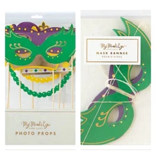 My Minds Eye Brand! Mardi Gras Photo Props & Banner! Brand New!