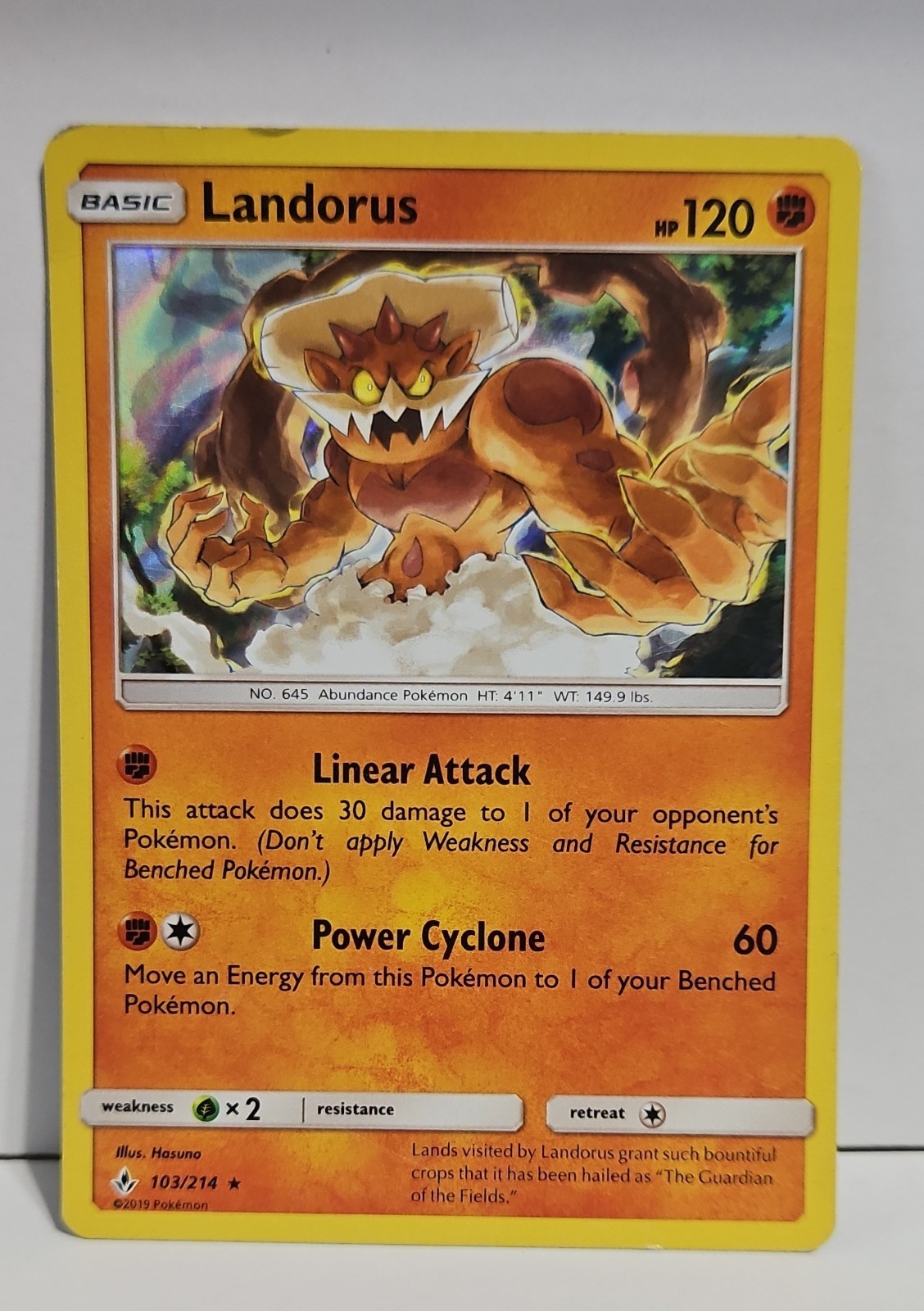 Landorus 103/214 Sm-Unbroken Bonds Holo