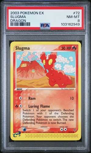 Slugma graded PSA 8 for sale on eBay