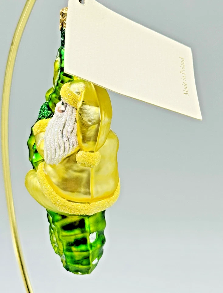 Patricia Breen Hi Ho Santa Seahorse Green Yellow 1999 4.5 inch #9914 FLAWS - Image 3 of 4