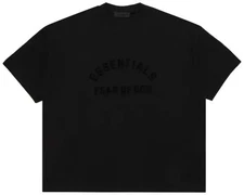 NWT Fear of God Essentials Heavy Jersey Crewneck Tee Jet Black Limited Edition S
