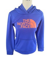 The North Face Hoodie Sweatshirt Women s Size S Half Dome Blue Orange