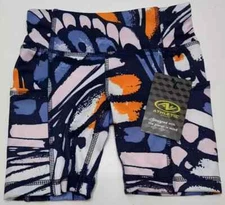Girls XS 4-5 Bike Shorts Multicolor with Side Pocket Athletic Works Bike Ride