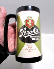 Stroh's Beer Thermo-Serv Mug 1970's Vintage Made in USA 6" x 3" inches