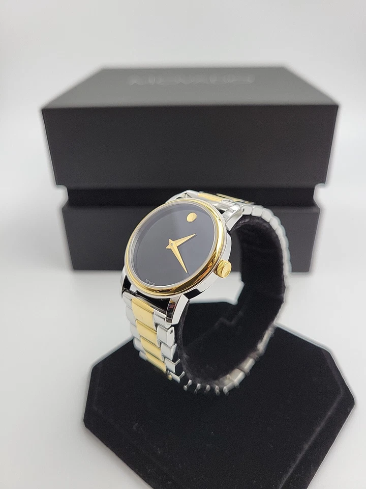 Movado Women’s Museum Black Dial Two Tone Quartz Watch - 2100018 ($995 MSRP) - Image 2 of 4