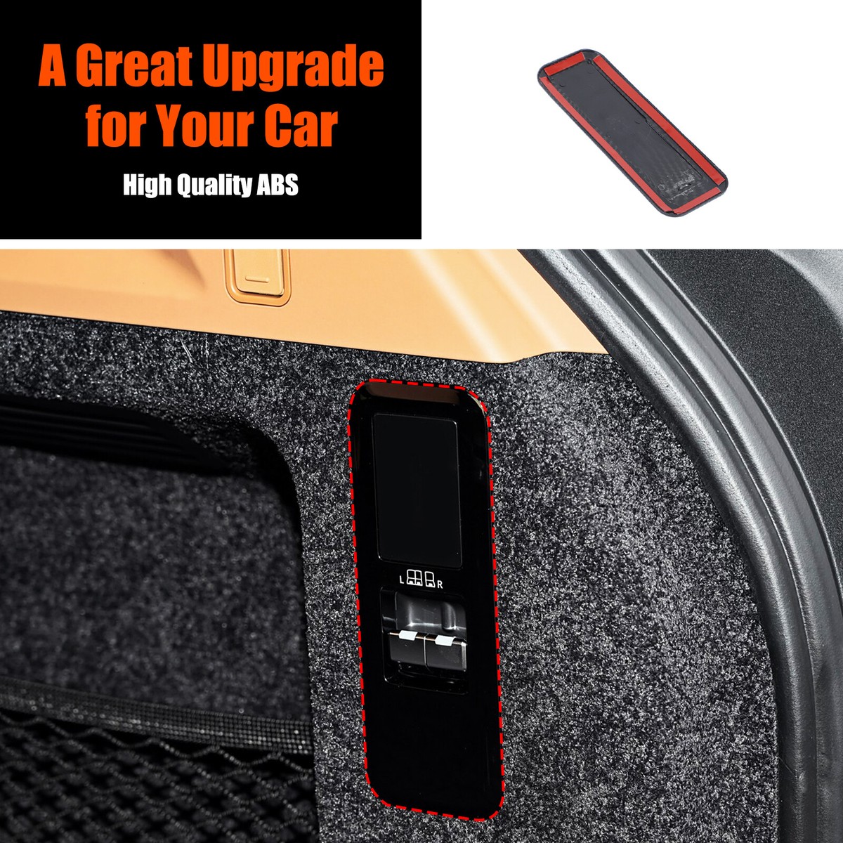 純正★ランドローバー　ロードネットカバー ABS Carbon Fiber 3rd Row Seat Release button Cover Fits