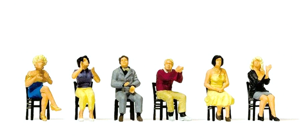 Preiser 10624 Sitzende Zuschauer Applaudierend 6 Figuren H0 1:87 Neu + Ovp-image