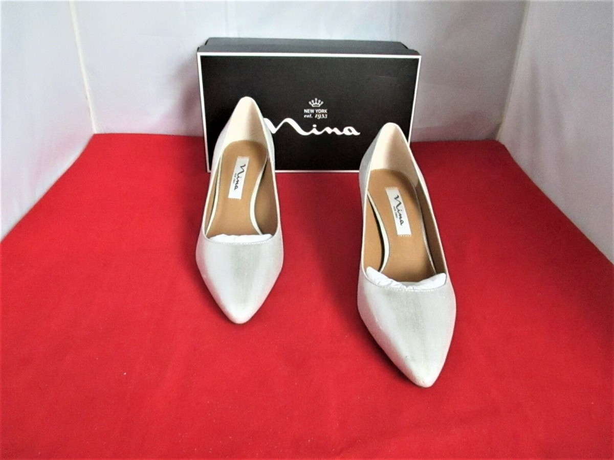 Nina Nina60 Mid Heel Pumps $89 - US Size 8 W - Silver  display picture 1