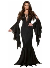 Vampiress Kleid - Halloween Kostüm Damen - Körperbetontes Vampirkleid mit tiefem