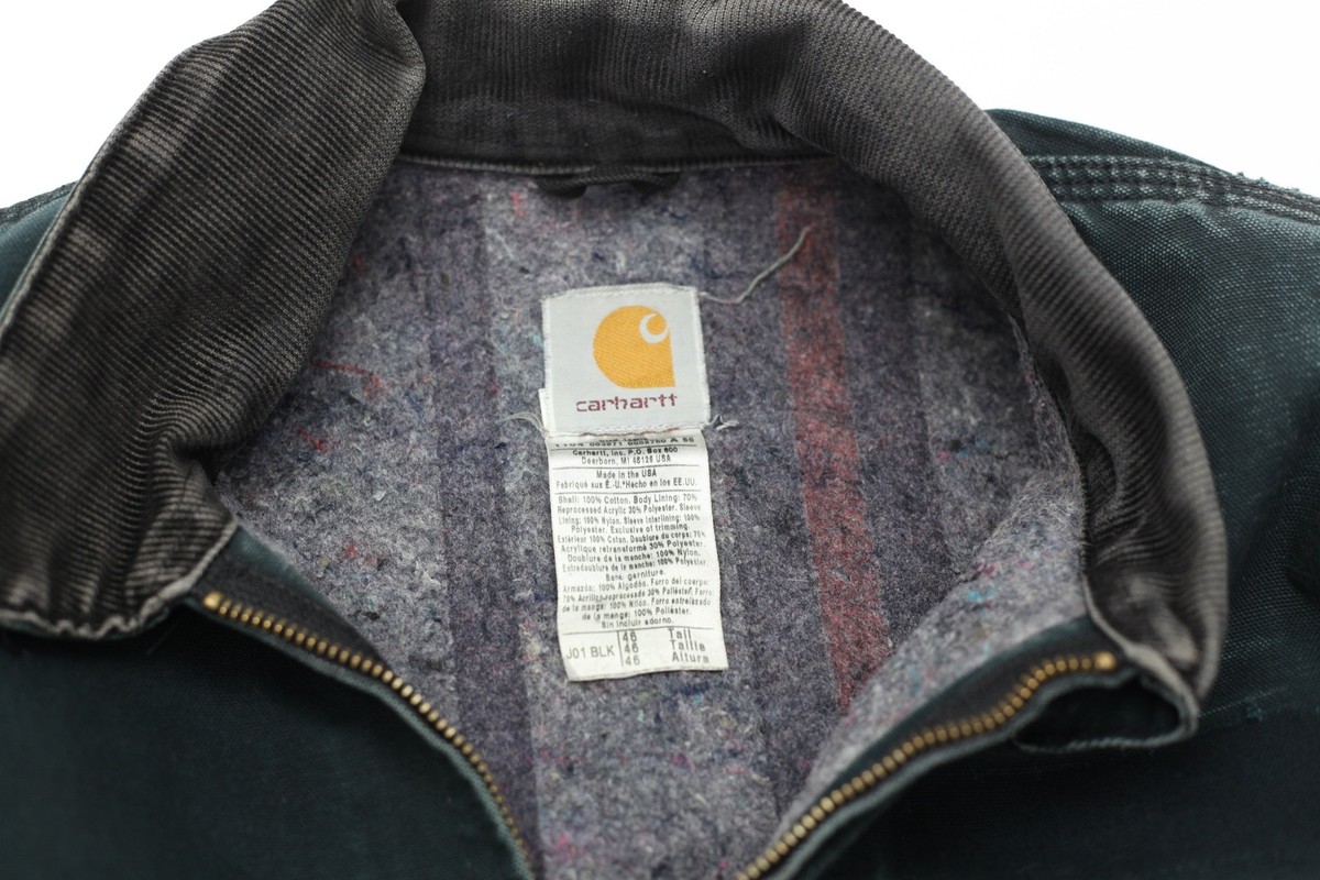 Vintage Carhartt J01 BLK Blanket Lined Detroit Jacket Made Vintage Carhartt J01 BLK Blanket Lined Detroit Jacket Made
