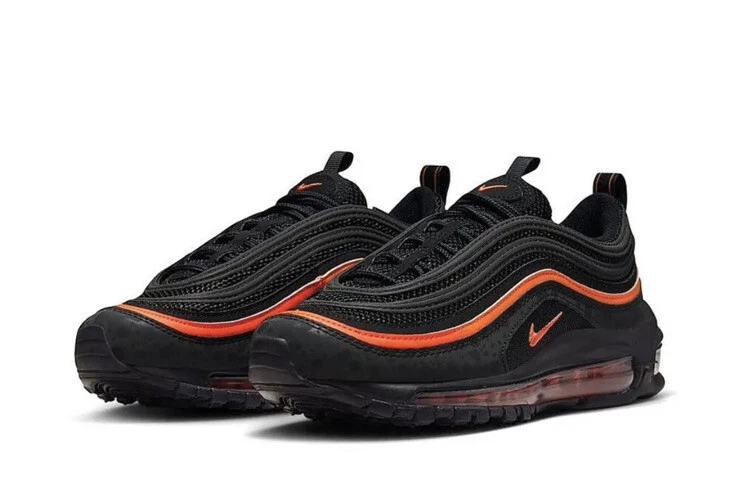 Nike air 97 black and clearance orange