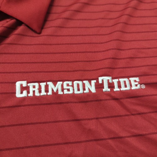 Alabama Crimson Tide Polo Shirt Mens L Nike Dri Fit Short Sleeve NCAA Golf Logo - Picture 5 of 15