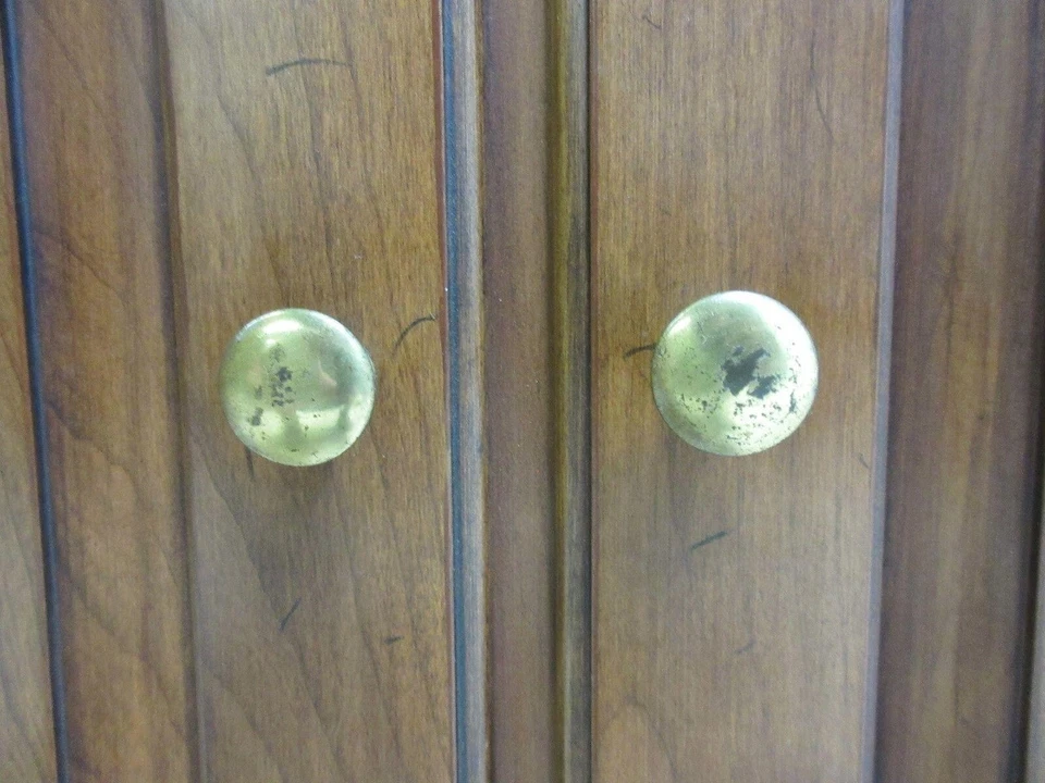 Aparador Henkel Harris China Cabinet Hutch Breakfront negro cereza Chippendale Foto 4 de 4