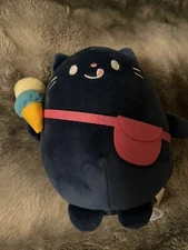 ROUND 1  GOKIGEN ODEKAKE CAT WITH ICE CREAM PLUSH  7” NEW WITH TAGS Blue cute!!