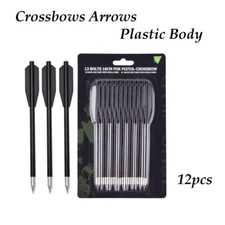 12X 6.3 inch Plastic Crossbow Bolts Arrows Steel Tips for Pistol Mini Crossbow