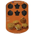 Wilton Whoopie Pie Pan Autumn Fall Pumpkin Leaf Shape 12 NonStick New Baking