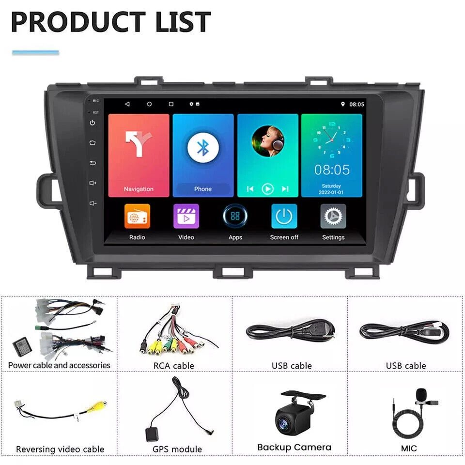 For 2010-2013 Toyota Prius Car Radio JBL Stereo GPS Navi Wifi Apple Carplay Unit - Image 3 of 4