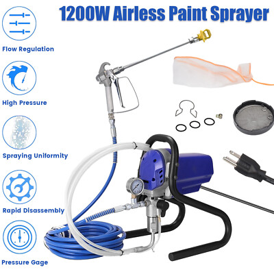 2.5HP Airless Paint Sprayer, 3300 PSI, 110V – High Efficiency For Walls, Fences, Decks, Furniture