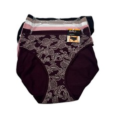 Lot Of Five Bali Women's Size 7 Large Panty Brief Assorted Colors New With Tags