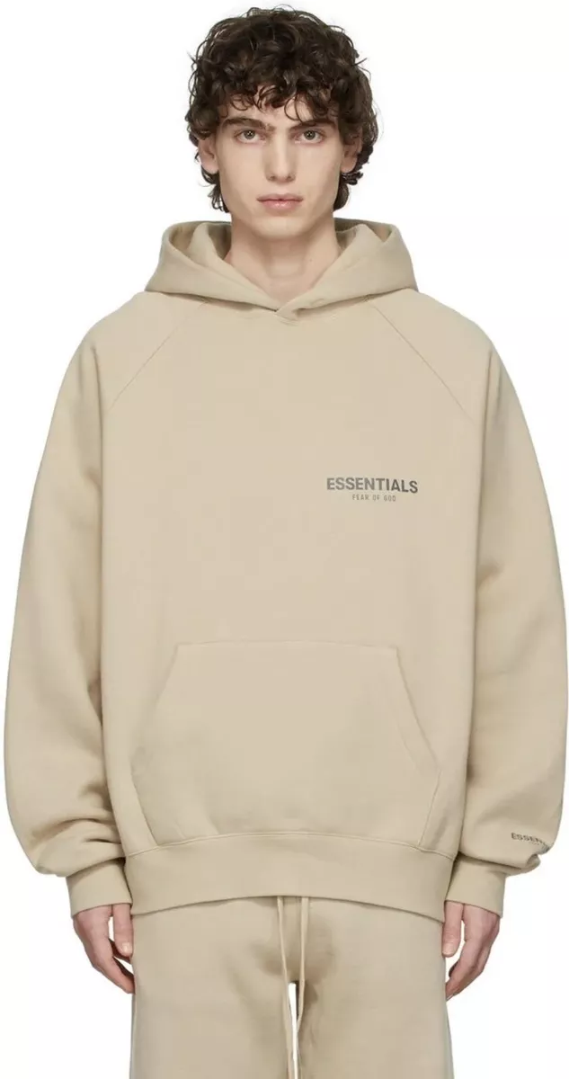 Fear of God Essentials x SSENSE Exclusive Hoodie Linen Tan - Size Fear of God Essentials x SSENSE Exclusive Hoodie Linen Tan - Size