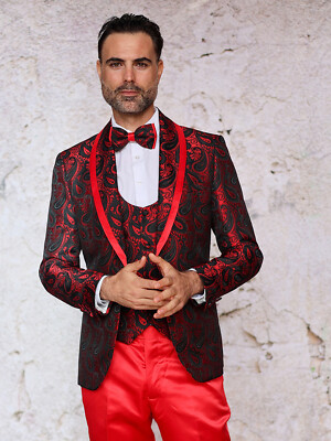 red satin dress pants Red satin straight pants
