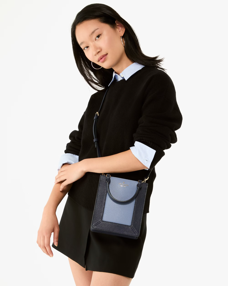 kate spade バッグ　ネイビー Kate Spade Bleecker Medium Crossbody Tote Handbag – ShopCGX