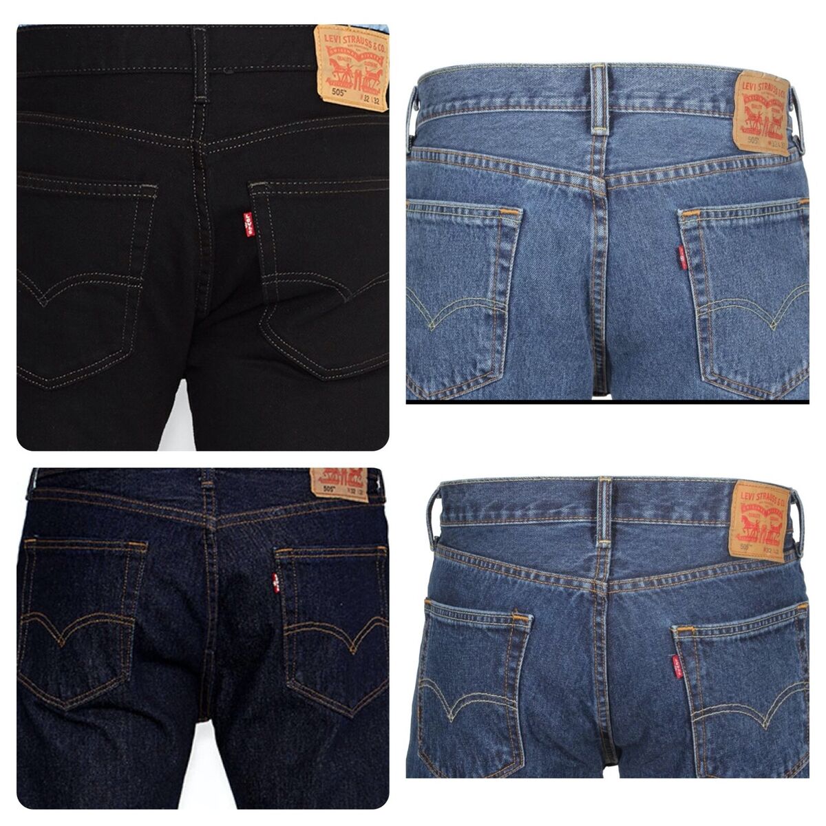 Levis 505 Jeans New Mens Regular Fit Straight Leg 29 30 31 Levis 505 Jeans New Mens Regular Fit Straight Leg 29 30 31