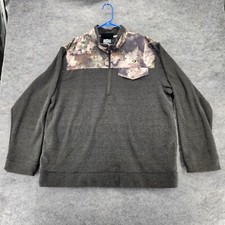 Mossy Oak Pullover Mens XL 1/4 Zip Long Sleeve Green Camo