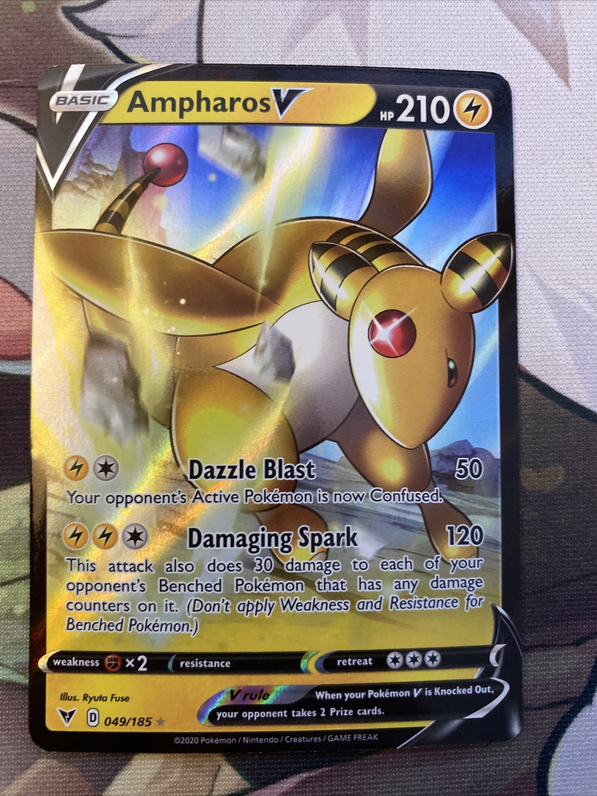 Pokemon Ampharos V - 049/185 - Ultra Rare NM-Mint Vivid Voltage