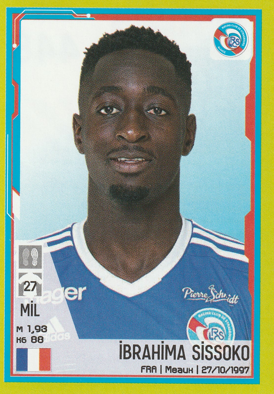 Panini Foot Ligue 1 2018/2019 - Autocollant Stefan Mitrovic #457 - RC Strasbourg - Neuf