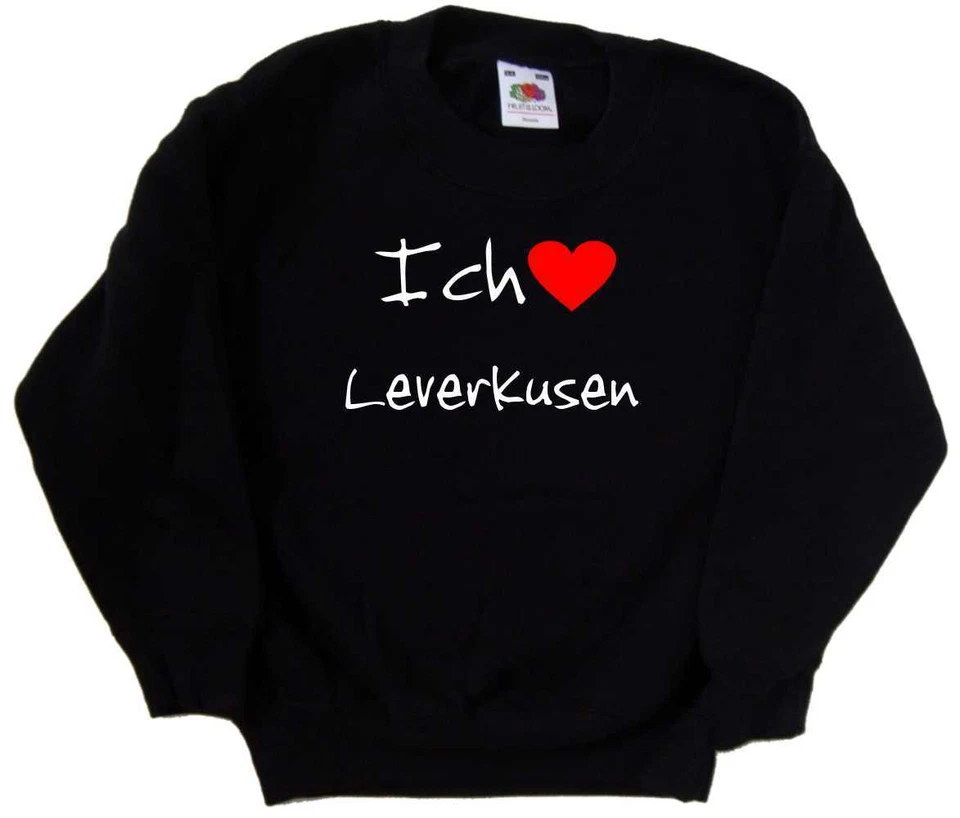 TEETREEDESIGNS Ich Liebe Leverkusen Kinder Pulli