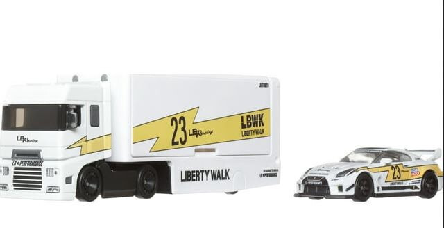 Hot Wheels チームトランスポート　Liberty Walk Amazon.com: Hot Wheels Premium Car Team Transport Set, LBWK