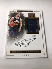 2016-17 Panini Impeccable GORDON HAYWARD Elegance Jersey Auto 48/99 Autograph